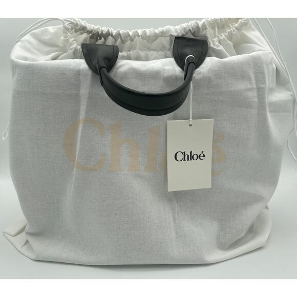 $2K NEW CHLOE LEATHER LOGO MEDIUM WOODY TOTE BAG PURSE AUTHENTIC NWT! - Picture 16 of 16